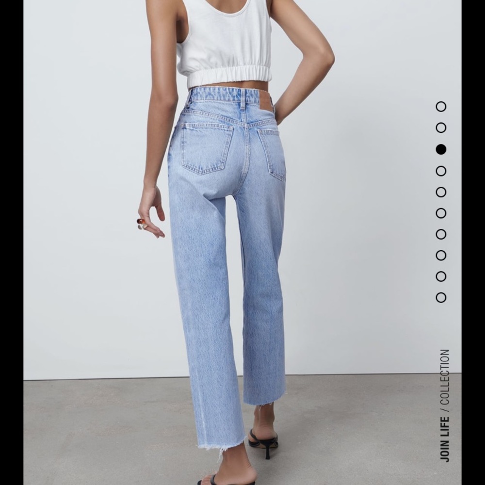 Zara Hi Rise Straight Jean - Picture 3 of 5